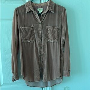 Maeve pink velvet Shirt